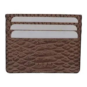 Leatherman Fashion LMN Genuine Leather Taupe Card Holder(5 Card Slots)