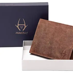HideChief Premium Tan RFID Protected Genuine Leather Wallet for Men (HCRW319_B)