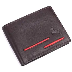 iMex Men's Stylish Genuine Leather Wallet (Brown)