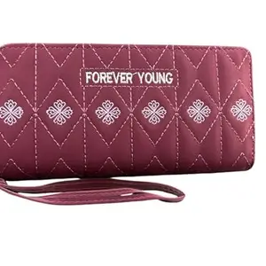 SHASHWAT Quilted Women's Wallet (Wine)