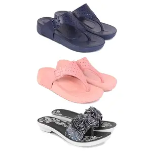 Women's Comfortable Sandal,Casual Lightweight Sandal for Everyday Wear | (COMBO-3)-1985-1986-1967-6-EURO-37