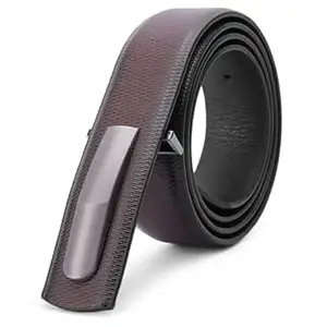 Kastner Men's Formal and Casual Pin Closer PU Leather Belt with Textured Design and Buckle
