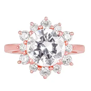GIVA 925 Silver Anushka Sharma Rose Gold Floral Magic Ring, Adjustable | Gifts for Women and Girls | With Certificate of Authenticity and 925 Stamp | 6 Months Warranty*