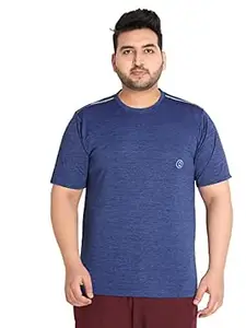 CHKOKKO Men's Polyester Regular Fit Solid Sports T-Shirt
