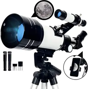 Zorzel F30070M Refractive Astronomical Telescope 2X Barlow Lens,HD Monocular Space Outdoor Travel Spotting Telescope Photography 150X, Tripod Viewfinder, Suitable for Children Adult Beginners