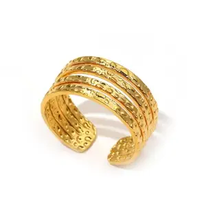 Orbit Bling Polyline Open Adjustable Ring