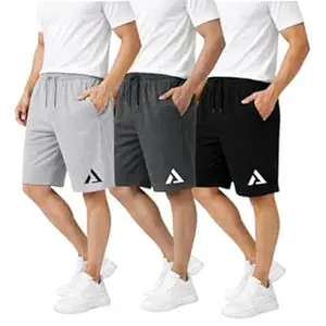 KART BLACK Plus Sizes Men's Cotton Knee Length Shorts(M,L,XL,XXL,3XL,4XL,5XL Shorts) | Casual and Night Wear Mens Shorts