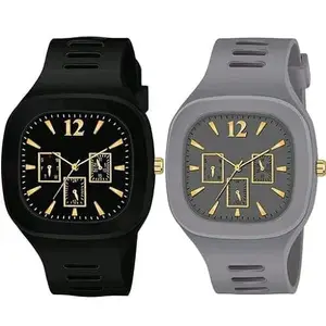 LAKSH Attractice Analog Square Dial Watchs for Men(SR-176) AT-176
