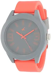 Fastrack Plastic Analog Grey Dial Unisex-Adult Watch-Ng38003Pp08W/Nr38003Pp08W