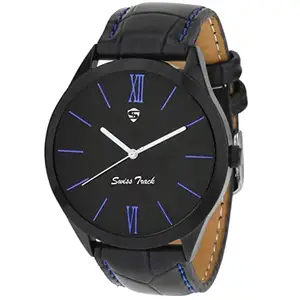 swiss track Analog Leather Strap Watch for Gift Man's & Boy's (ST-0117) Pack of 1 Pc.