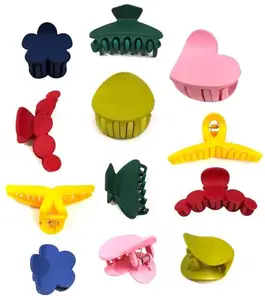 Fashion Alley Matte hair claw clips nonslip large jaw clamp for women styling accessories 6pcs
