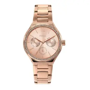 Fossil Eevie Analog Rose Gold Dial and Band Women's Stainless Steel Watch-BQ3721