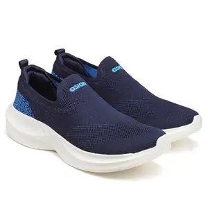 ASIAN Men SUPERWALK-24 Casual wear Walking and Running Shoes Without Laces, Lightweight and Comfortable Shoes with Upper Fabric for Men & Boys Navy