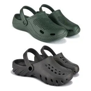 BERSACHE Lightweight Stylish Clog Sole for Men-6068+6013 Multicolor