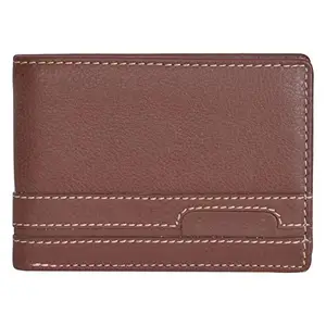 Leatherman Fashion LMN Men Genuine Brown Leather Wallet (6 Card Slots)