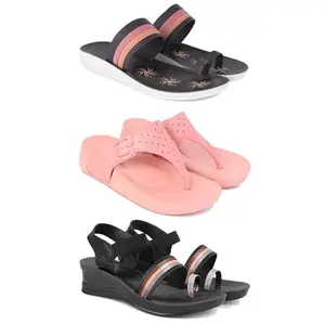 Women's Comfortable Sandal,Casual Lightweight Sandal for Everyday Wear for women'sREP-(COMBO-3)-1992-1986-1960-7-EURO-38