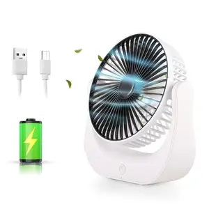 Gesto Table Fan High Speed – 2400 RPM Powerful rechargeable fan With 3 Speed Airflow | Noiseless portable fan for home,office,Kitchen | 6 Inch 1800 mAh charging battery fan for Desk price in India.