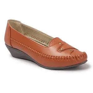 CHARMWALK Loafers for Women | Trendy, Soft & Comfortable Footwear | Perfect for Work, Travel & Party (Tan, UK Footwear Size System, Adult, Women, Numeric, Medium, 5)
