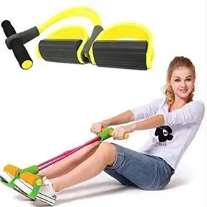 Glenoxzone Pull Reducer Body Trimmer for Fitness Exercise & Waist Trimmer Pull Reduce Tummy Fat Burner, 58.5 X 25 X 3 cm, Multi Multicolour