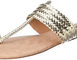 Inc.5 Flat Thong Fashion Sandal For Women_990160_GOLD_4_UK