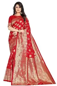 Shasmi Women's Banarasi Saree Pure Kanjivaram Silk Saree Soft new ladies 2026 Design Wear Pattu Sarees Latest Cotton Party Sari collections With Blouse Piece for Wedding sadi (PARI S-2)