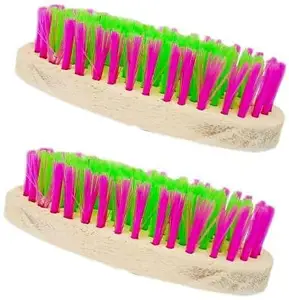 Nylon Wet and Dry Brush (Multicolor, 2 Units) kapade dhone wala brush