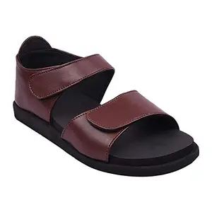 DR PLUS Women's Healthcare, Diabetic and Orthopedic Light Weight MCR/MCP Footwear/Sandals/Slipper/Chappal-(BCLD-401_Brown_5)