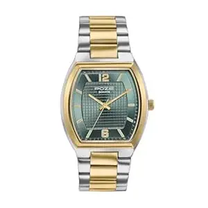 Sonata Poze 8 Quartz Analog with Green Dial IPS+IPG Stainless Steel Strap Watch for Men - SP70106BM01W