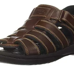 Scholl Men Steven FM Sandal Brown Leather Outdoor 7 UK (8644355)