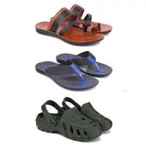 DRACKFOOT Men's Sandals | Lightweight Wear| Stylish & Easy to Wear For Men's GRT-SAN-(3-COMBO)-3151-3132-3137-6