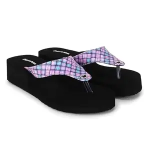 Casual Checks Design Glossy Flipflop Slipper Women Girls