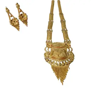 Treditional One Gram Gold Necklace Set