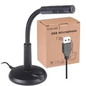 COOLCOLD USB Microphone for Noise Cancelling Windows and Mac, Professional PC Microphone Computer, Laptop, Desktop and Notebook, Plug and Play Mic (Black)