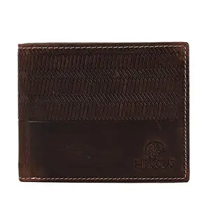 Hibiscus Leather Wallet For Men Hibiscuss India Brown Leather Oil Pull-Up Men 's Wallet