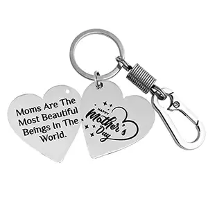 BAMALI Customize 1.5mm Thick Long Life Black Laser Engraved Keychain for Mother’s Day Birthday Gifts for Sister Daughter Special Mom Bhabhi Aunt Sister Lovers (Heart Shape Measuring 3.8x3.8CM)