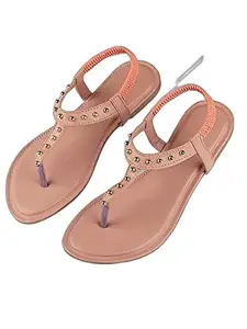 WalkTrendy WalkTrendy Womens Synthetic Pink Sandals - 8 UK (Wtwf371_Pink_41)