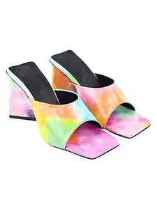 STRASSE PARIS Women and Girls Casual Comfortable Fashion Heeled Sandals |Premium, Printed Design Stylish Block Heels for Women & Girls