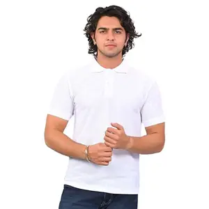 Men's Polo T-Shirt (X-Large) White