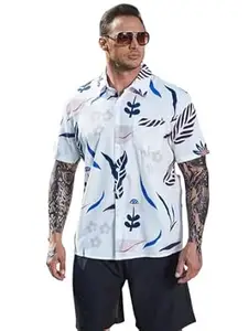 DHRUVI TRENDZ Men's Reguler Fit Shirt (DT-MS-6070_Multicolour L)