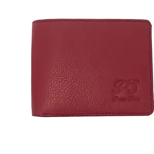 Pure Skin Men's Full Grain Leather Wallet |Flap Centre | 7 Credit and Id Card Pocket |2 Cash Partitions | 2 Hidden Partitions | 1 Coin Pocket - Maroon Red (11.5 Cm x 8 Cm)