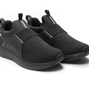 GO Ride Tokyo Black Sports Running Shoes for Men, Lightweight, Engineered for Speed and Stability, Sports Shoes for Men (Size 10)