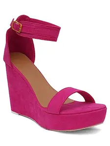 jynx Stylish Sandal For Women And Girls. Casual and Fashionable Heels. (PINK, numeric_8)