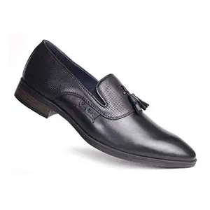 Pierre Cardin Men's Black Leather Formal Shoes, 6