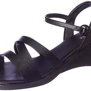 Bata Women's Clam E Black Heeled Sandal-6 Kids UK (6616000)