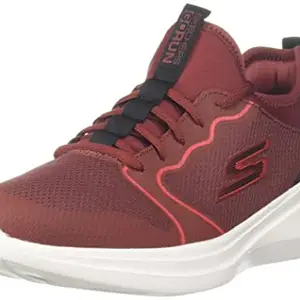 Skechers Mens GO Run Fast - Valiance Burgundy/Black Running Shoe - 7 UK (220002)