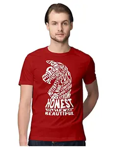 Men's Regular Fit T-Shirt Bishop - Virtues & Positive Affirmations 100% Cotton T-Shirt Red; _BISVIRPAMEN-Red S Men Round_bz