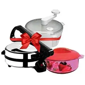 Prisha Combo Pack Roti/Chapati/Khakra/Parathas/Omelette/Theplas Maker for Home | Super smooth Non-Stick Coating