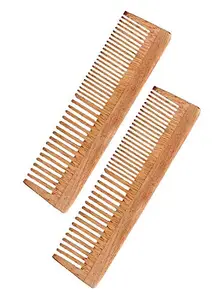Bode Handmade Natural Pure Healthy Neem Wooden two in one Comb Wide Tooth for Hair Growth,Anti-Dandruff Comb For Women And Men (2in1+2in1)