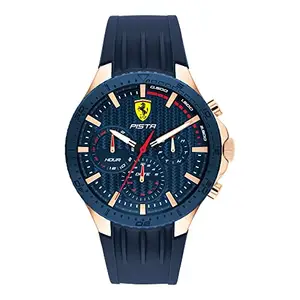 Scuderia Ferrari Pista Analog Blue Dial Men's Watch-0830883