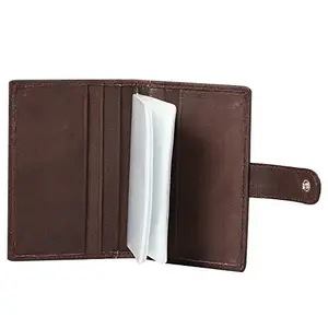 Keviv RFID Blocking Genuine Leather Credit Card/Debit Card Holder for Men & Women - 18 Card Slot (11 x 8 x 1 cm.) Brown |||